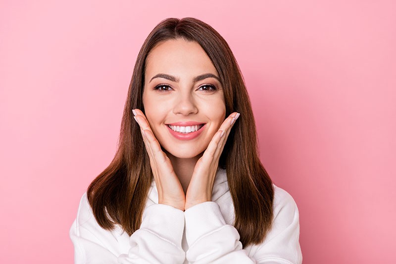 person smiling with beautiful teeth